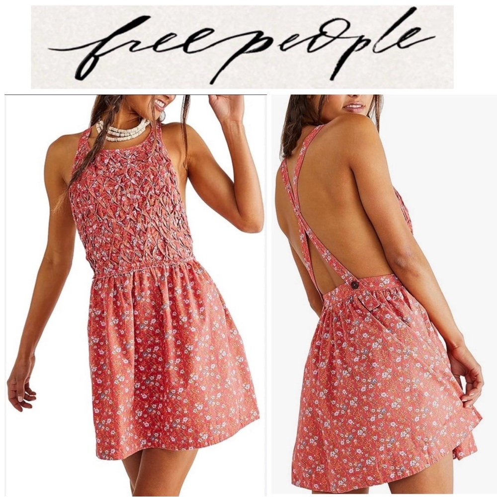 *NEW* Free People Petunia Sleeveless Mini Fit-&-Flare Dress size M